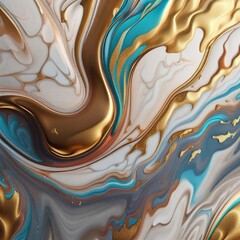 Colorful Marbling wallpaper design with natural luxury style swirls of marble and gold powder, Generative AI