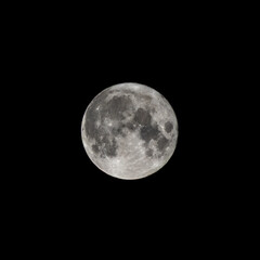 Super fool moon on black background, detailed image