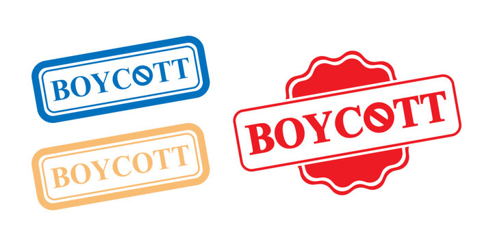 boycott signs and symbols. template boycott set. stock vector