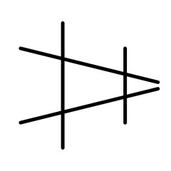 Guideline creativity business icon with black outline style. guidelines, corporate, design, business, template, corporate identity, branding. Vector illustration