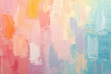 A magical abstract oil paint background, filled with pastel colors. This vibrant presentation is AI Generative.