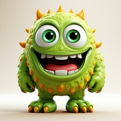 Fototapeta premium Monster Character Isolated in white