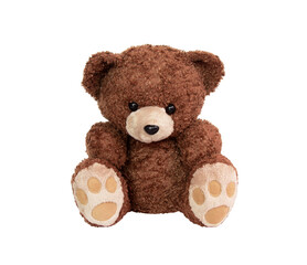 Brown teddy bear baby toy isolated on transparent background.PNG format