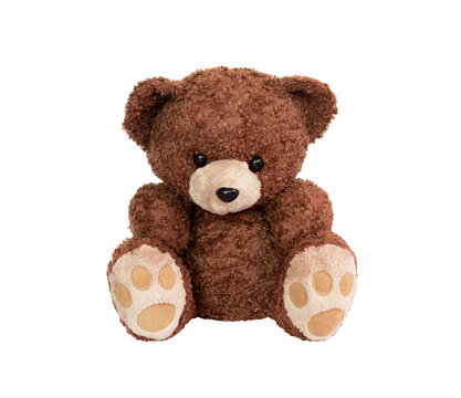 Naklejki Brown teddy bear baby toy isolated on transparent background.PNG format