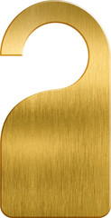 Golden icon hanger door door hanger door knob door handle hotel door close door open door house door empty house empty room cleaner hang hotel room handle motel disturb clearance closed privacy lock p