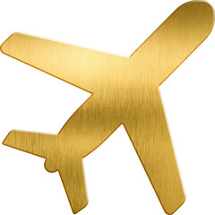 Golden icon plane fly air aeroplane travel aeroplane sky pilot tour tourism transportation cargo...