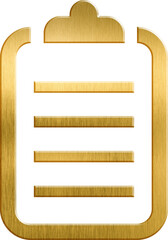 Golden icon form contact survey plan application contract note paper document report notepad diary list exam questionnaire registration filed take order editable website webpage
 - obrazy, fototapety, plakaty