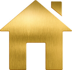Golden icon home building homepage homepages location address place map page apartment residence...