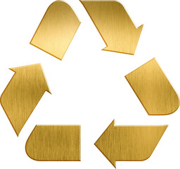 Golden icon 3 arrows recycle icon recycle logo recycle symbol recycle bin eco recycle sign recycle...