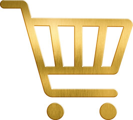 Golden icon cart shopping buy shop shopping cart sale summing set basket commerce market purchase...