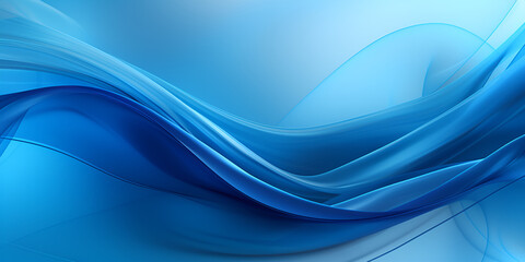 abstract blue with smooth shining lines Shifting light blue motion lines on white background. AI Generative