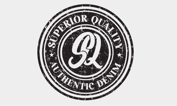 Superior Quality, Authentic Denim  vector illustration, Logo slogan tee typography print design. Vector t-shirt graphic or other uses.