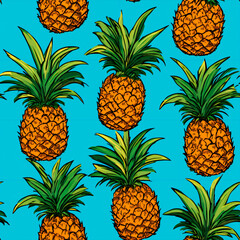 Summer pineapple pattern concept. Ideal for wrapping paper