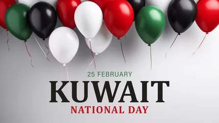 Foto op Canvas Kuwait national day banner design  © Darwin Vectorian