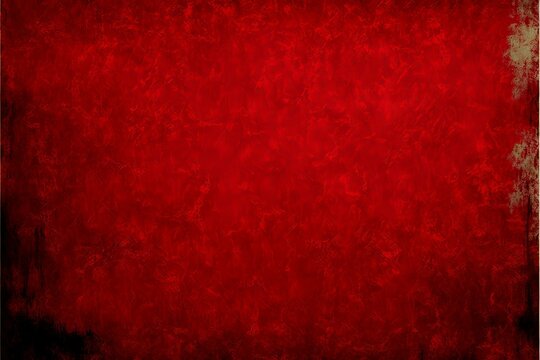 AI generated illustration of abstract red grunge background