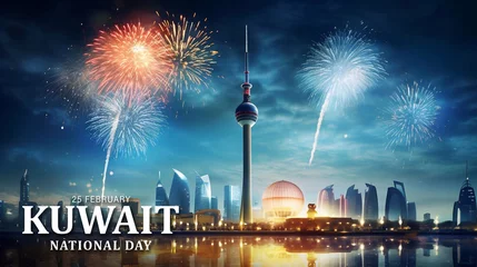 Foto op Plexiglas Kuwait national day banner design  © Darwin Vectorian