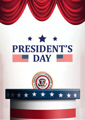 Fototapeta na wymiar United States President's Day Background Design