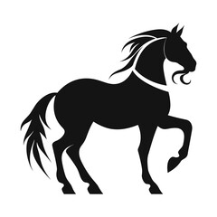 Obraz na płótnie Canvas A Horse Silhouette Vector isolated on a white Background, A Moving Horse silhouette Clipart