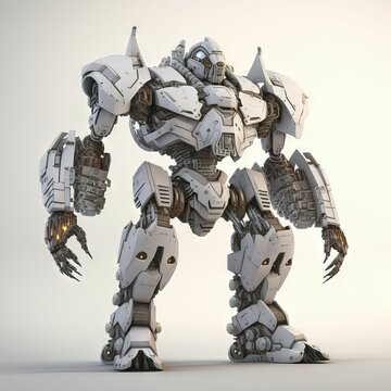 AI-generated illustration of a mech suit robot