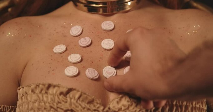 Pills Taken from a Woman's Body by Men's Hands.50fps