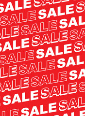 sale promotion red background and white font vector illustration