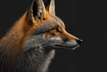 Obraz premium AI generated illustration of the portrait orange fox.