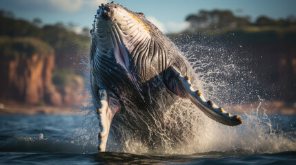 One Of The Oceans Biggest Mammals The Humpback Whale, Background Image, Hd