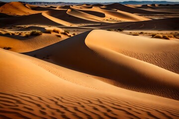 Fototapeta na wymiar Desert with lovely sand dunes