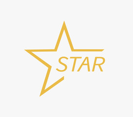 Obraz premium Logo star. shiny golden stars. Vector illustration