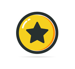 Stars icon on a white background. Quality rating icon. Vector illustration