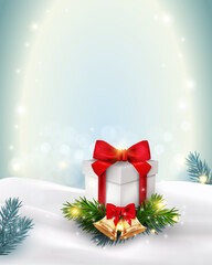 christmas gift greeting card and flyer design background
