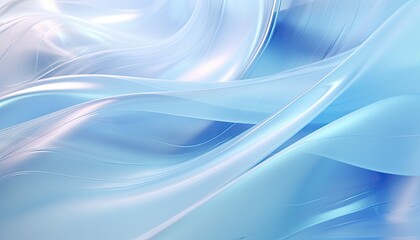 background illustration with abstract blue waves made of plastic or ink textures