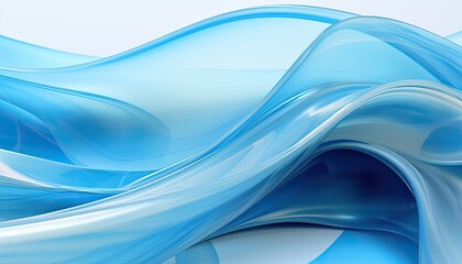 Obraz premium background illustration with abstract blue waves made of plastic or ink textures
