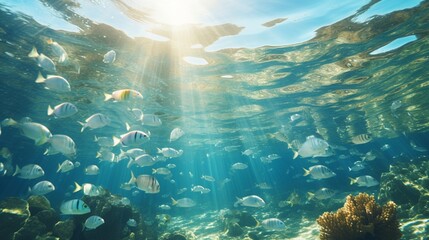 coral reef and fishes  generated by AI