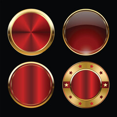 Luxury golden black badges and labels. Retro vintage circle badge design