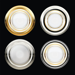 Luxury golden badges and labels. Retro vintage circle badge design