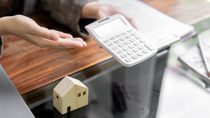 Business people signing contract making deal with real estate agent Concept for consultant home insurance.Real estate investment Property insurance security.