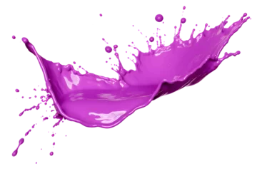 Fototapeten purple paint splash isolated on transparent background - splashing effect design element PNG cutout © sam