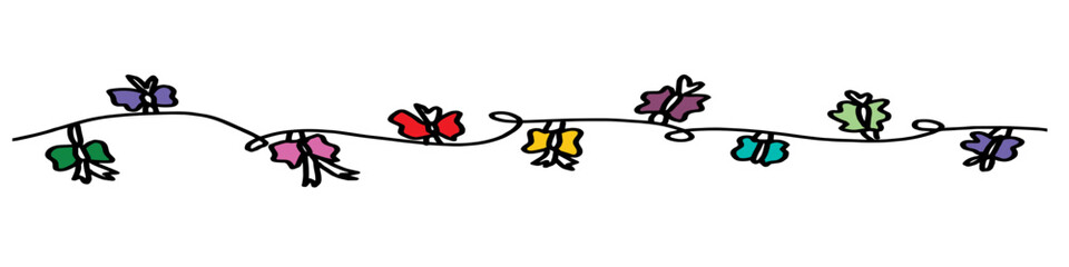 Butterfly shaped light bulb decorated with colorful lights.