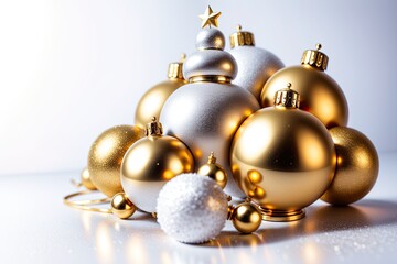Christmas ornaments, close-up. Holidays concept. Merry Christmas

