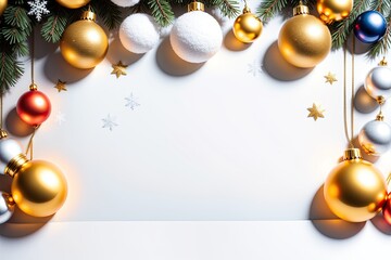 Christmas ornaments, close-up. Holidays concept. Merry Christmas
