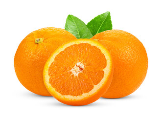 Orange fruit isolated on white background