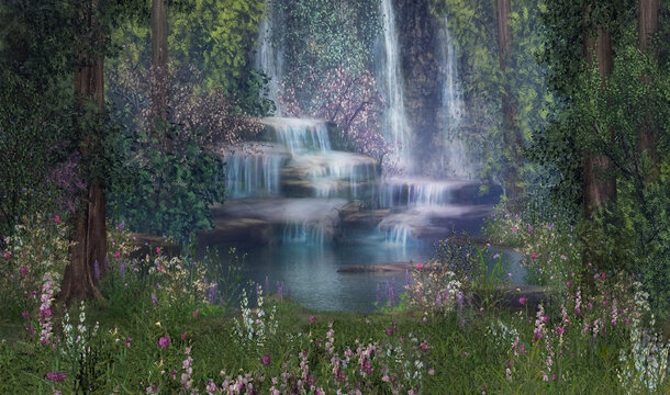 waterfall in the park