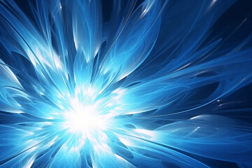 3D rendering abstract blue fractal light background