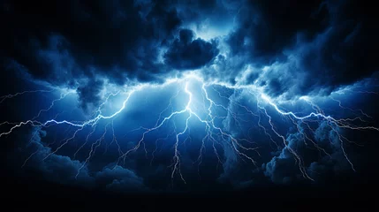 Fotobehang lightning in the night sky HD 8K wallpaper Stock Photographic Image © Ghulam
