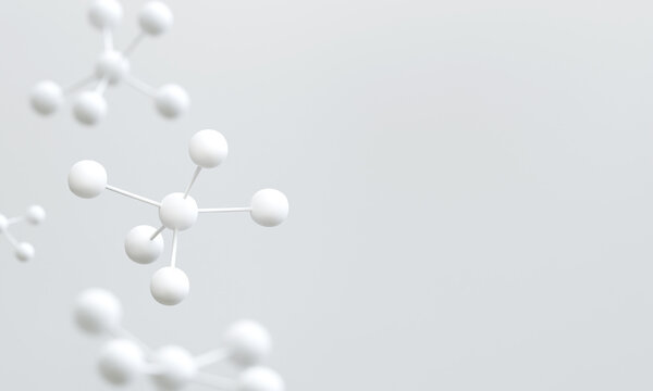 molecule background, skin care cosmetics solution, 3d illustration