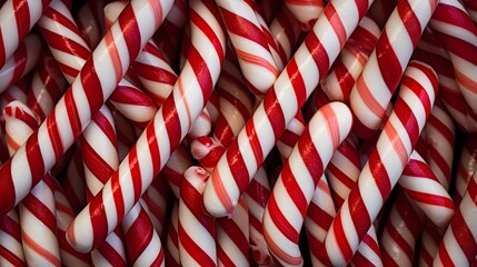 Colection of Striped christmass candy cane in different and unique style and design with yummy and delicious taste