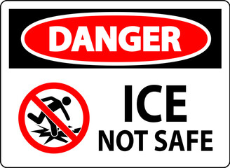 Danger Sign Ice Not Safe