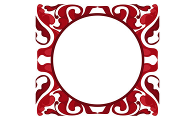 Flora Ornament Border With Design With Transparent Background