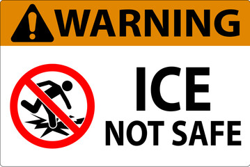 Warning Sign Ice Not Safe